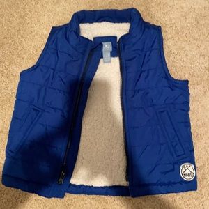 Gap, blue vest.